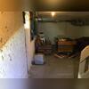 Water had left behind minerals and dust in this basement.