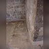 Here you can see how the water was leaking through the walls and left behind many visible signs. The efflorescence and water stains are a clear indication that water has been seeping through these concrete block walls.