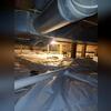 New vapor barrier installed and sealed to the foundation wall