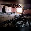Before photos reveal the combination of water, dampness, and uneven surfaces in this space.