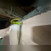 Here you can see a close up on the bowing basement wall. You can also see cracks forming between the blocks.