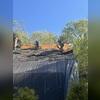 Before any installation, the old roof is removed