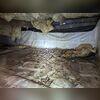 Before photos reveal the combination of water, dampness, and uneven surfaces in this space.