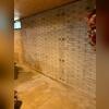Before Woods installed their products, these basement walls were showing signs of water leaking through them.