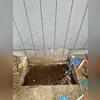 We cut access into the crawl space from the outside