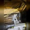 The large trunk line wrapped in black is most likely leading to or from a unit inside the home. The line has sweated and condensate so much that wood rotted around it. They tried to support the area with a support that is a very short term solution.