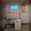 The SaniDry XP keeps the humidity in the air of the basement low and drains itself into the TripleSafe sump pump. The TripleSafe takes all of the collected water and sends it out of the home through the two discharge lines.