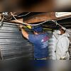 EverBrace installation underway as our team reinforces a structurally compromised foundation wall.