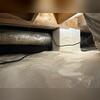 The Frontier crew installs CleanSpace liner on the floor, walls, and piers of the crawl space so moisture from the walls and floor of the space cannot evaporate and increase humidity.