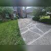 Our NexusPro sealant was blended with a matching color sand to keep the color consistent with the driveway. After a couple days of weathering, the sealant will blend seamlessly with the driveway.
