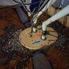 Here you can see our EzFlow Drainage System and TripleSafe Sump Pump that was installed in this crawl space.