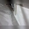 We take the CleanSpace Liner up the walls of the crawl space to prevent condensation on the porous concrete walls from entering the crawl space.
