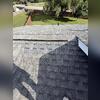 It only took a few moments before we found where the previous roofing contractor tried to fix the hail stirke damage using a runner cement.