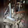 Newly installed SmartJack steel support columns provide permanent structural support beneath this Forest Falls home's crawl space, helping stabilize sagging floor joists and improve overall foundation performance.