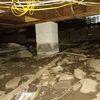 Moisture was a big problem in this crawl space. The homeowner was also concerned about the lack of insulation.