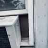 As we were inspecting the exterior of the home to find out how the mice were getting inside, we noticed a small gap around one of the window A/C units.