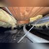 This crawl space was in need of a transformation. Hanging fiberglass insulation, a dirty and deteriorating vapor barrier, and high humidity levels left the space looking worn down and unprotected.