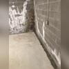 This photo shows the trench we did around the basement to lay the WaterGuard System in.
