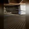Drainage matting forms a permanent seal for leaking crawl space floors.