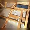 After removing the previous insulation, our crew completely air sealed the attic preparing the space for the Cellulose Insulation.