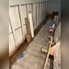 This basement was having a lot of moisture issues. We began by prepping the area for the basement drainage system.
