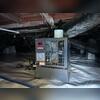 Here you can see the Sedona Dehumidifier we installed in this crawl space.