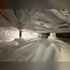 The white CleanSpace vapor barrier helps to brighten the crawl space!