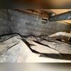 This old vapor barrier and all other debris will be cleaned out before the project begins.