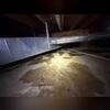 During the inspection standing water is seen on the old vapor barrier. Often, homeowners notice problems with their crawl spaces when it is too late. That's why it's important to install a crawl space waterproofing system before your crawl space becomes an issue.