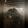 This crawl space had an odd mound of dirt left exposed beneath the home