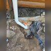 Suction point was ran through the foundation wall