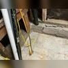 Before repairs, extensive cracking and concrete deterioration were visible along this home's stem wall in Poway, CA. Areas of damaged and separating concrete like this can indicate deterioration that should be evaluated by a foundation repair professional.