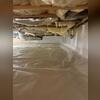 Here you can see the CleanSpace Vapor barrier installed in the crawl space.