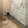 The WaterGuard drainage system might be out of sight, but it's not out of action! Under that fresh layer of concrete is this nearly discreet drainage system, working to capture water seepage through inlet holes below and the wall flange above, just barely visible here!