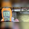 The relative humidity was 87%. Relative humidity levels above 60% mean mold spores rapidly settle, germinate, and grow on organic materials like wood, drywall, and fabric.