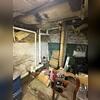 Water was flooding this space and the homeowner was really tired of it.