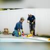 Foreman Ash works on this Colonia, NJ pool deck repair, using PolyLevel to help lift and support the affected concrete. Working beneath the slab allows the team to address the concrete movement without simply replacing the entire pool deck.