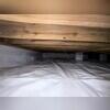 This photo shows a clean, encapsulated crawl space