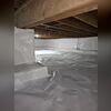 Our water barrier liner protects the crawlspace from leaks or seepage. The water is totally barricaded from entering the actual space, instead it's forced to the sump pump and out of the crawlspace.