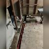 We began waterproofing this space by installing a StarPipe Drainage System. This clog-resistant system is installed beneath the floor to capture water seepage.