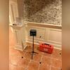 Continuous radon monitoring equipment set up inside the home to measure radon levels and help evaluate indoor air quality.