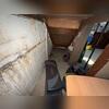 Years of water intrusion stained the wall
