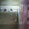 The team lays CleanSpace strips on top of the WaterGuard system to protect from the concrete that will be poured to finish the installation. 