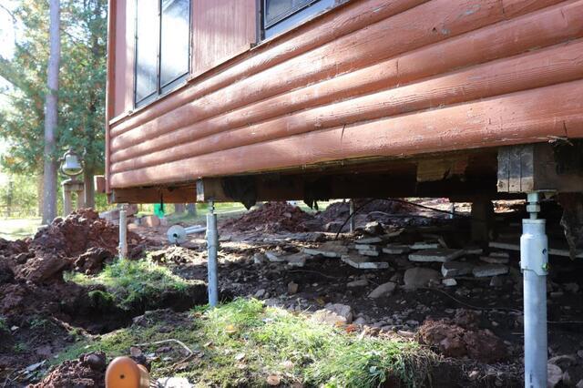 DBS Repair stabilized a cabin at a Girl Scout camp in Duluth, MN, after foundation settlement caused...