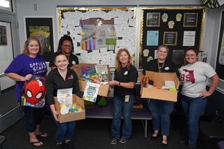 LRE Foundation Repair Donates School Supplies to Brooksville Elementary Students