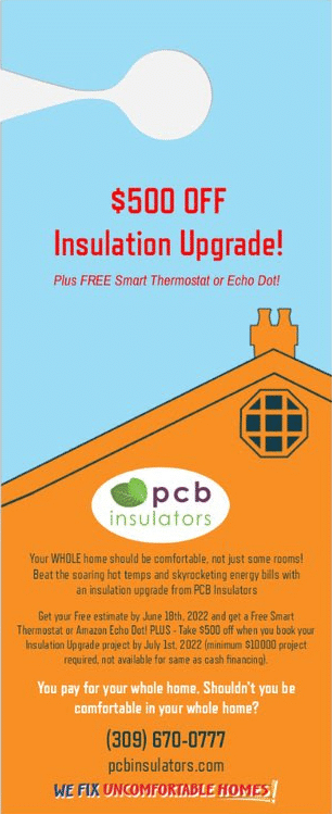 $500 OFF Insulation Upgrade!