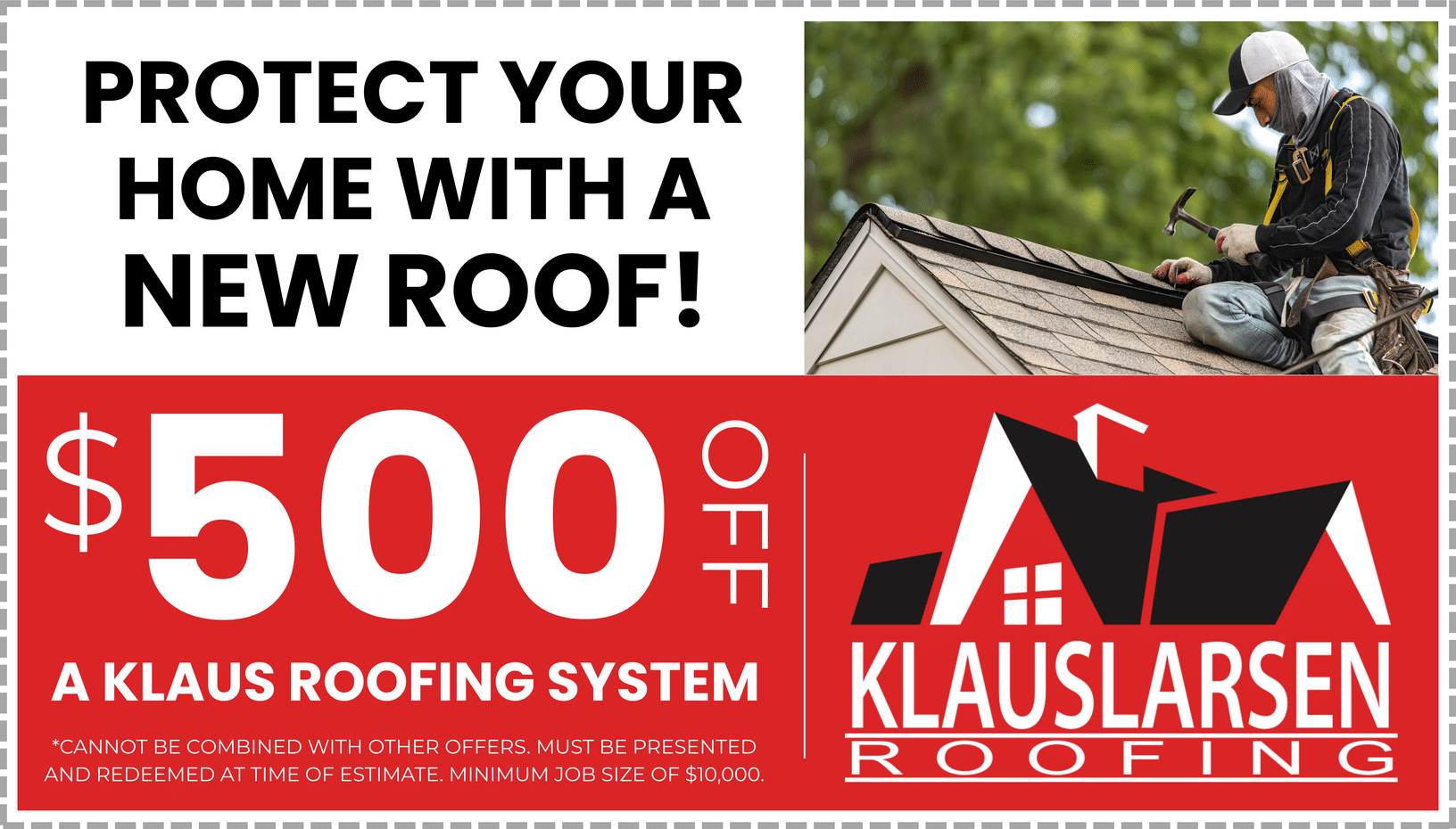 $500 OFF a Klaus Roofing System