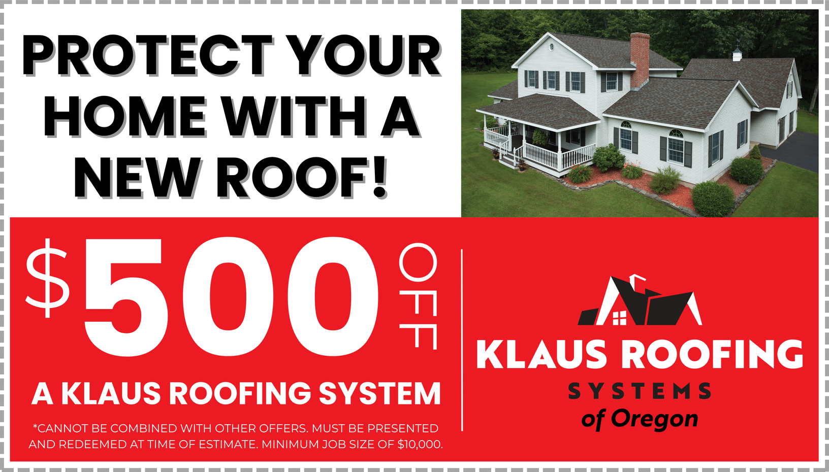$500 off Any Full Roof Replacement!