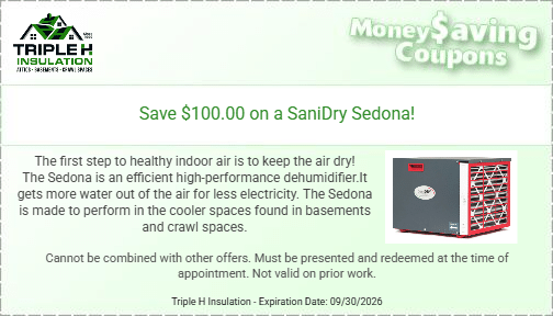 Save $100.00 on a SaniDry Sedona 